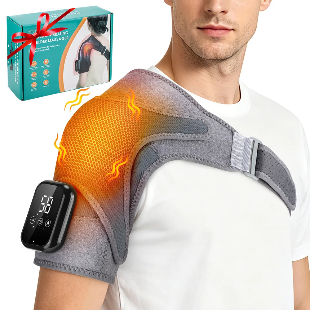Pastsky Rechargeable Heated Shoulder Massager With Three Heat Settings