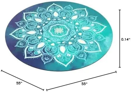 YTYIN Pilates Round Yoga Mat Suede Rubber Non-Slip