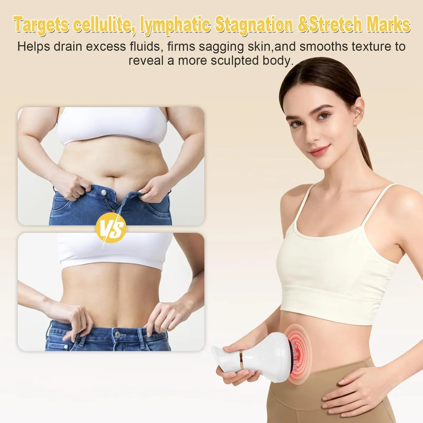Jitesy Lymphatic Drainage Massager For Body Sculpting And Cellulite Reduction