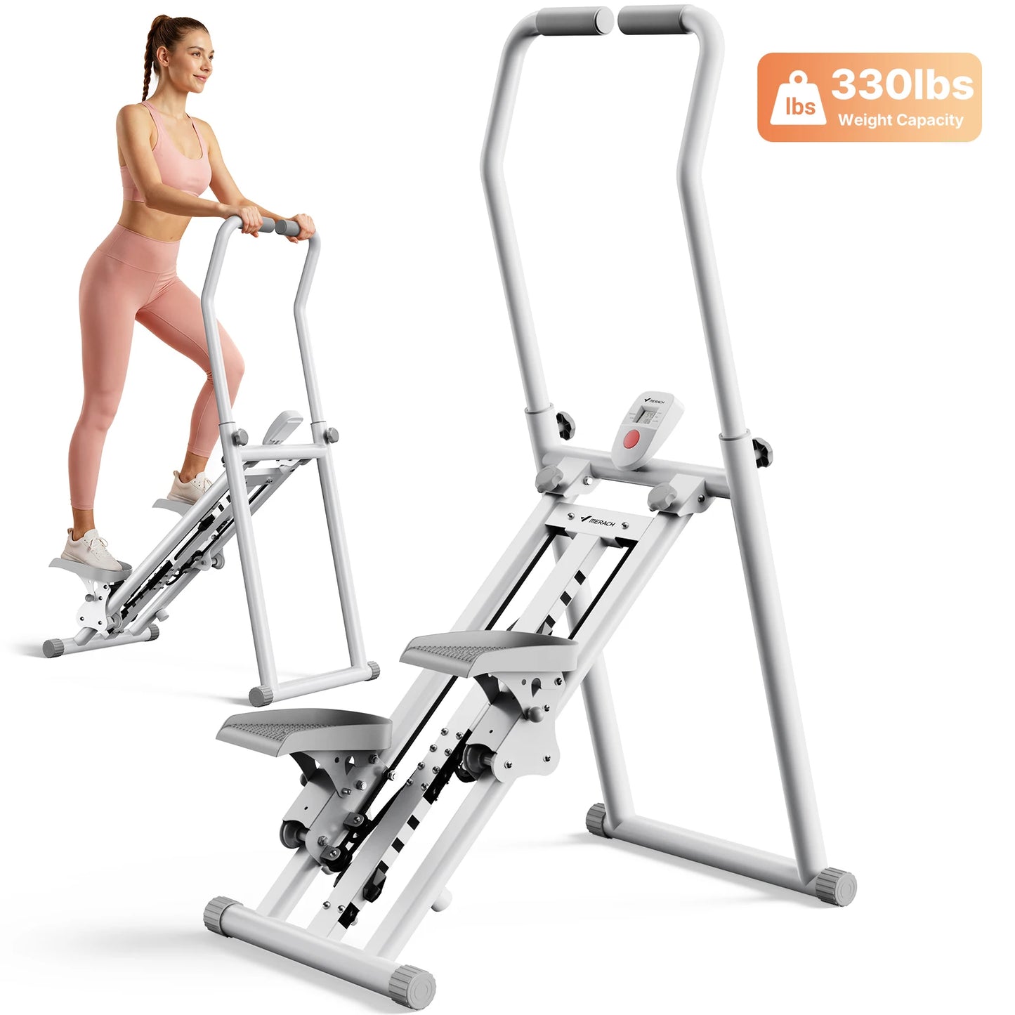 Merach Foldable Indoor Stair Stepper With Adjustable Resistance