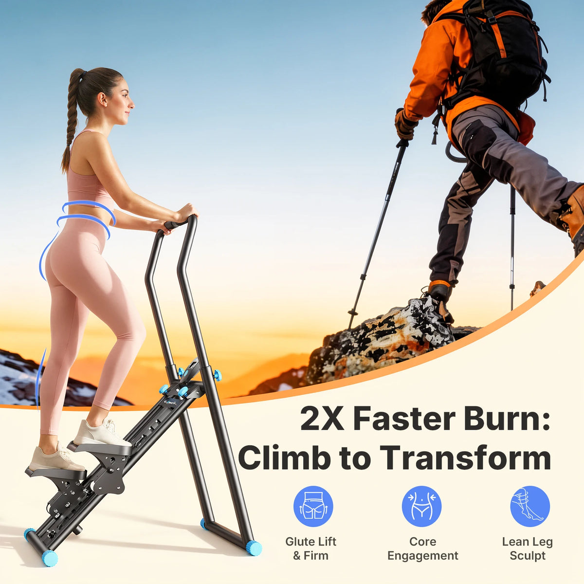 Merach Foldable Indoor Stair Stepper With Adjustable Resistance