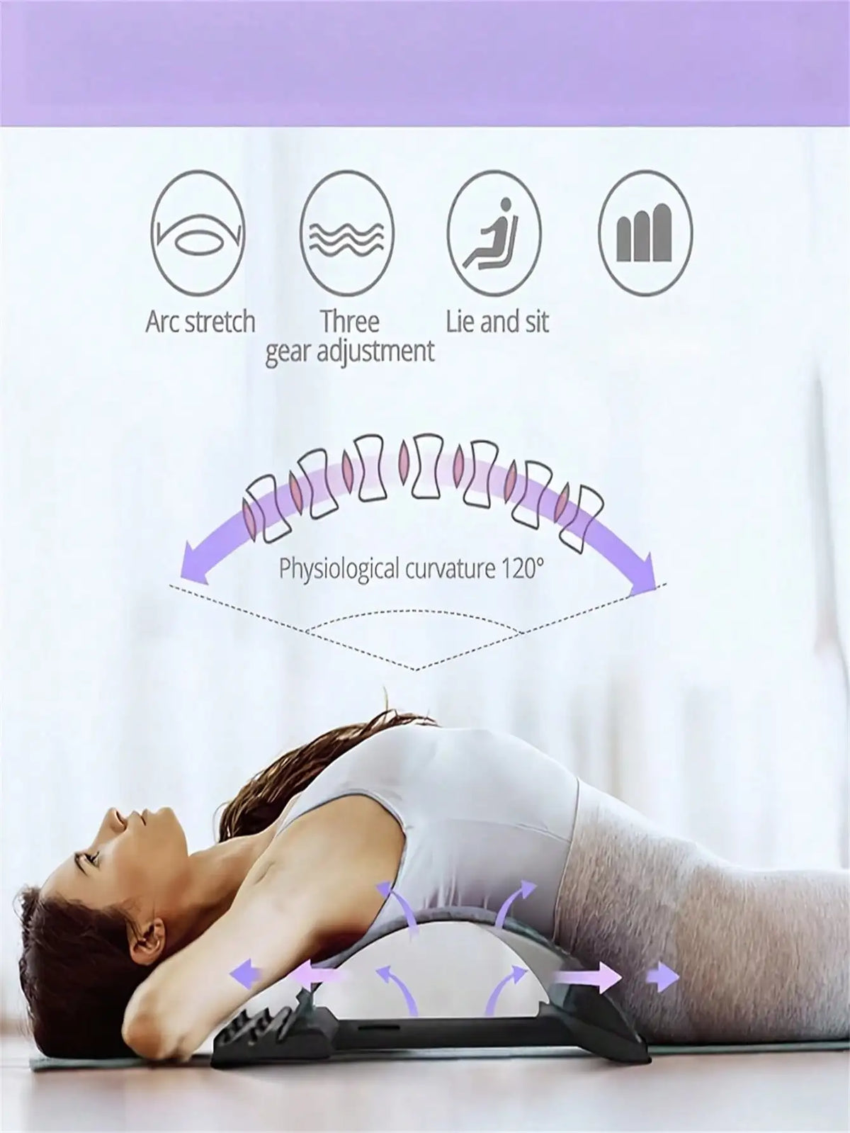 Adjustable Cervical And Waist Back Stretcher Ergonomic Design