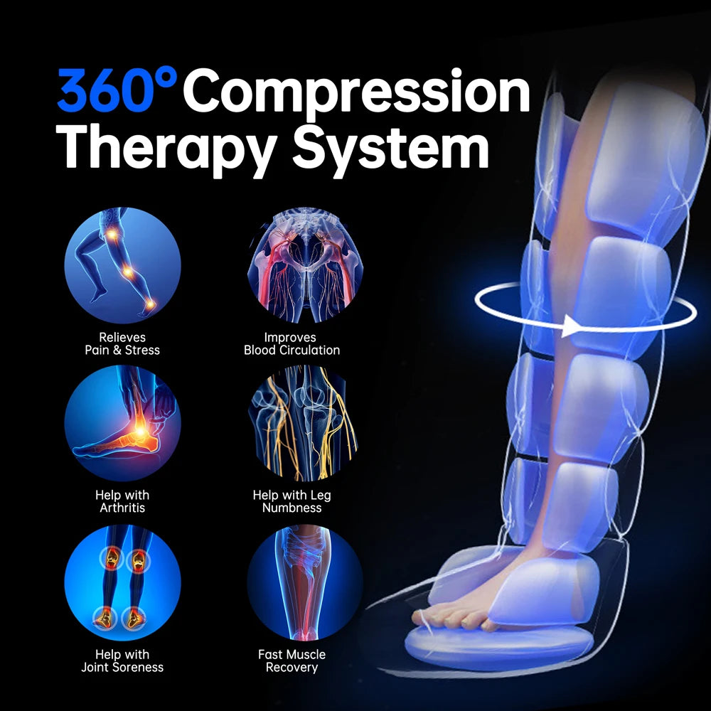 Heyelax Cordless Leg Compression Massager For Muscle Recovery