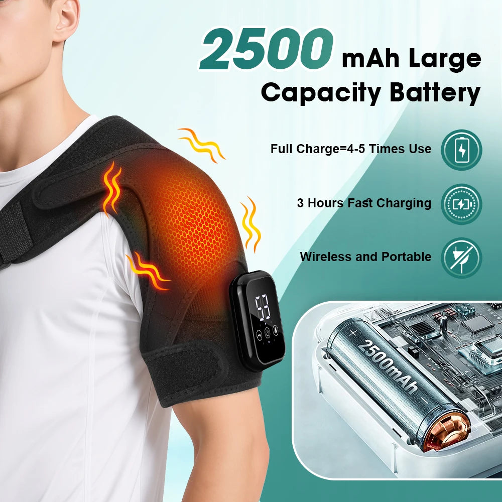 Pastsky Rechargeable Heated Shoulder Massager With Three Heat Settings
