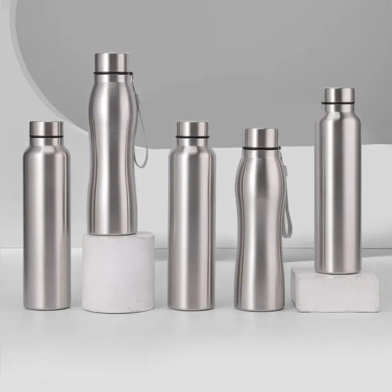 Stainless Steel Sport Water Bottle Rugged Flask For Camping