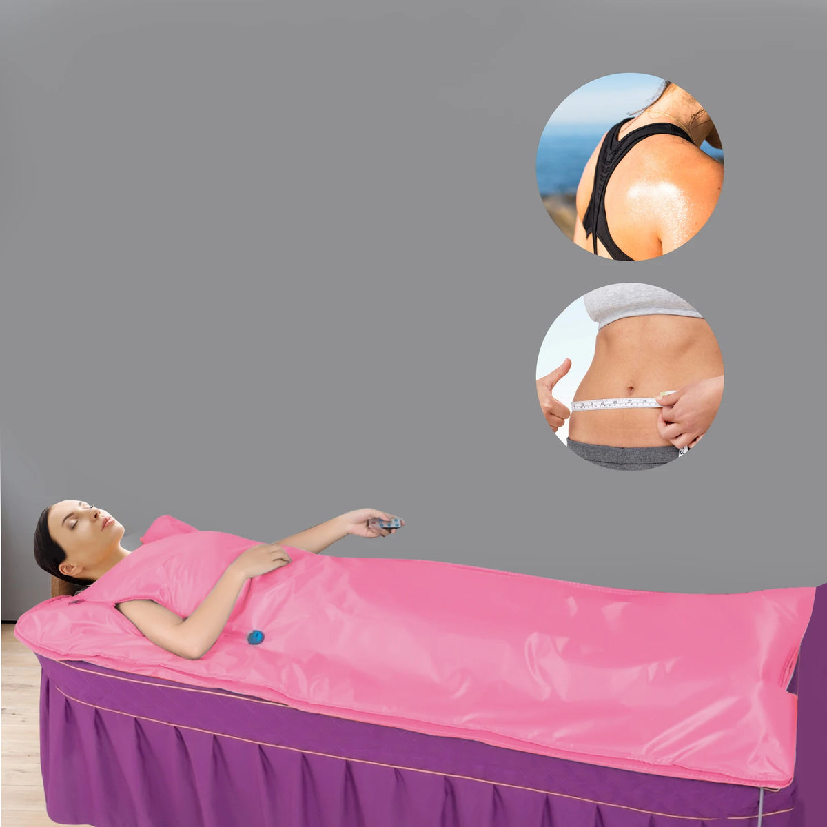 Portable Electric Sauna Blanket with Zipper for Home Spa Relaxation