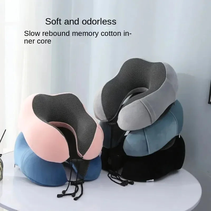 Travel Memory Foam U Shaped Neck Pillow For Cars And Planes