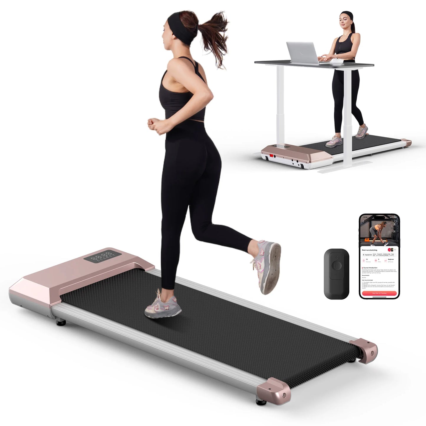 Superun Bluetooth Treadmill Walking Pad App Control Wireless Heart Rate