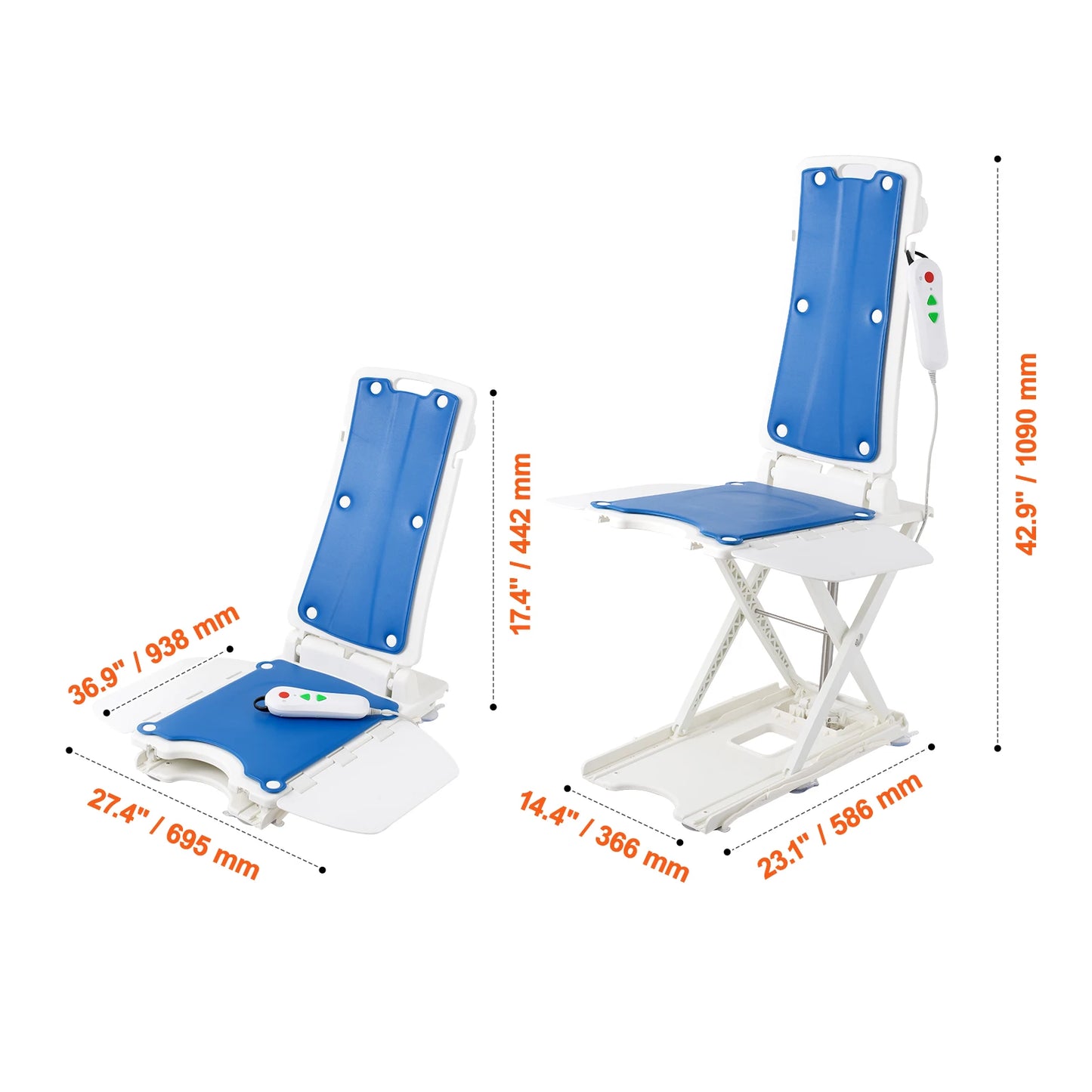 SucceBuy Electric Floor Lift Chair For Seniors Height Adjustable