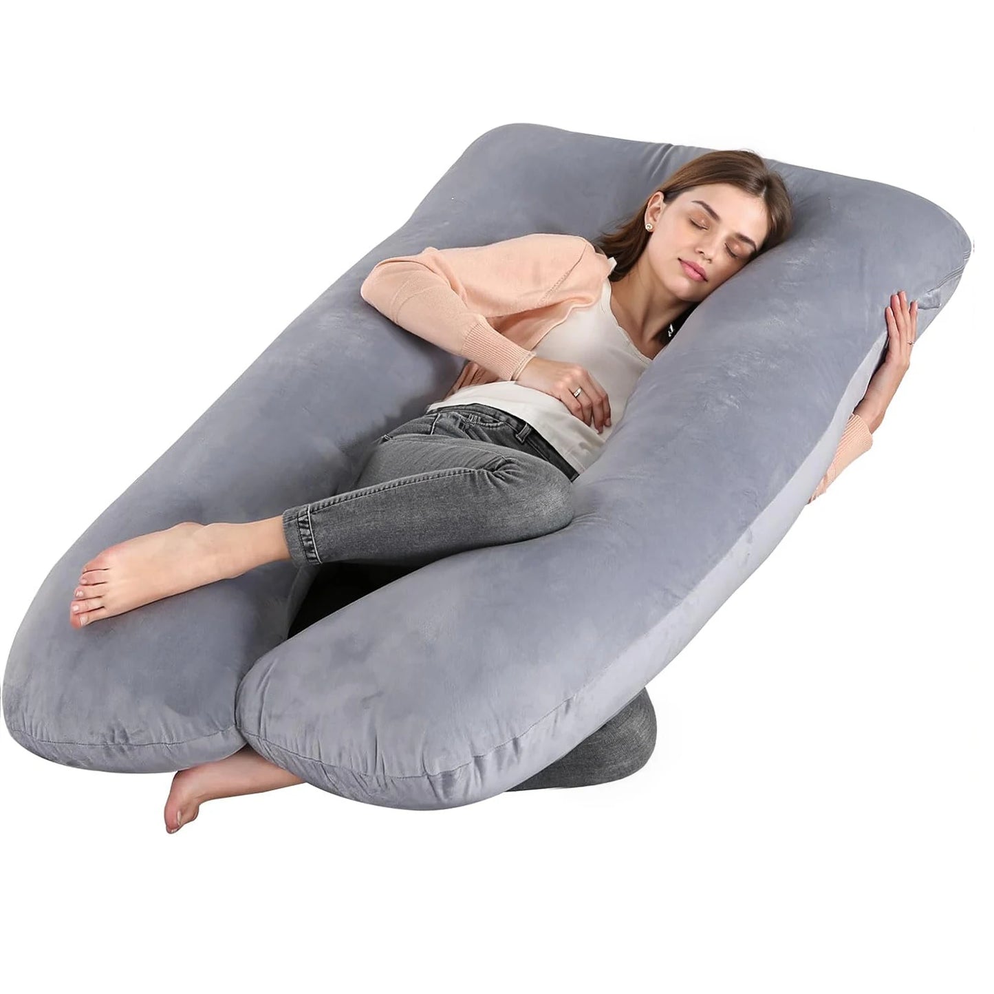 G Shaped Full Body Maternity Pillow With Memory Foam Support