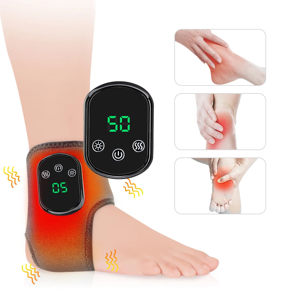 PASTSKY Electric Foot Massager With Heat Vibration Ankle Support