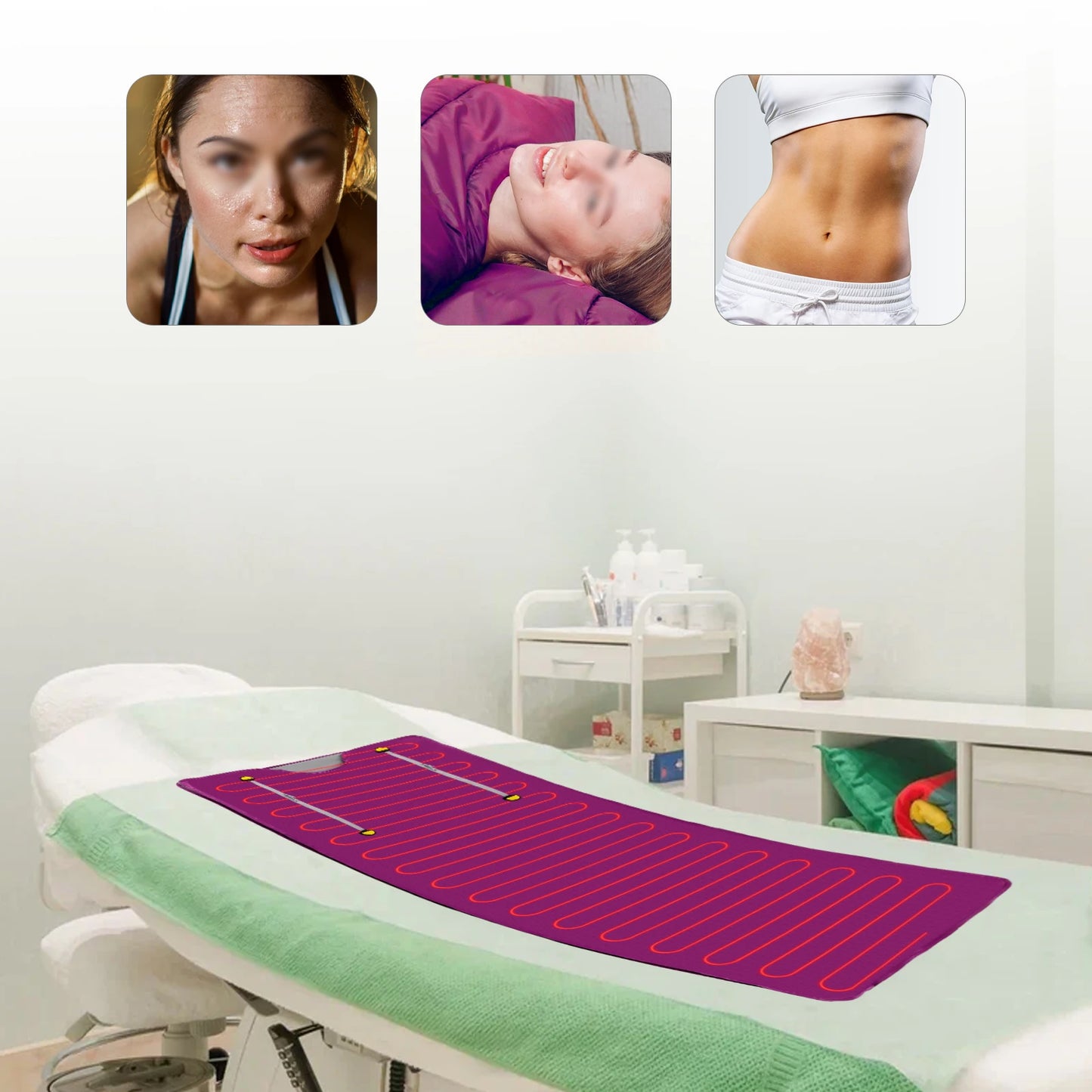 Portable Electric Sauna Blanket with Zipper for Home Spa Relaxation