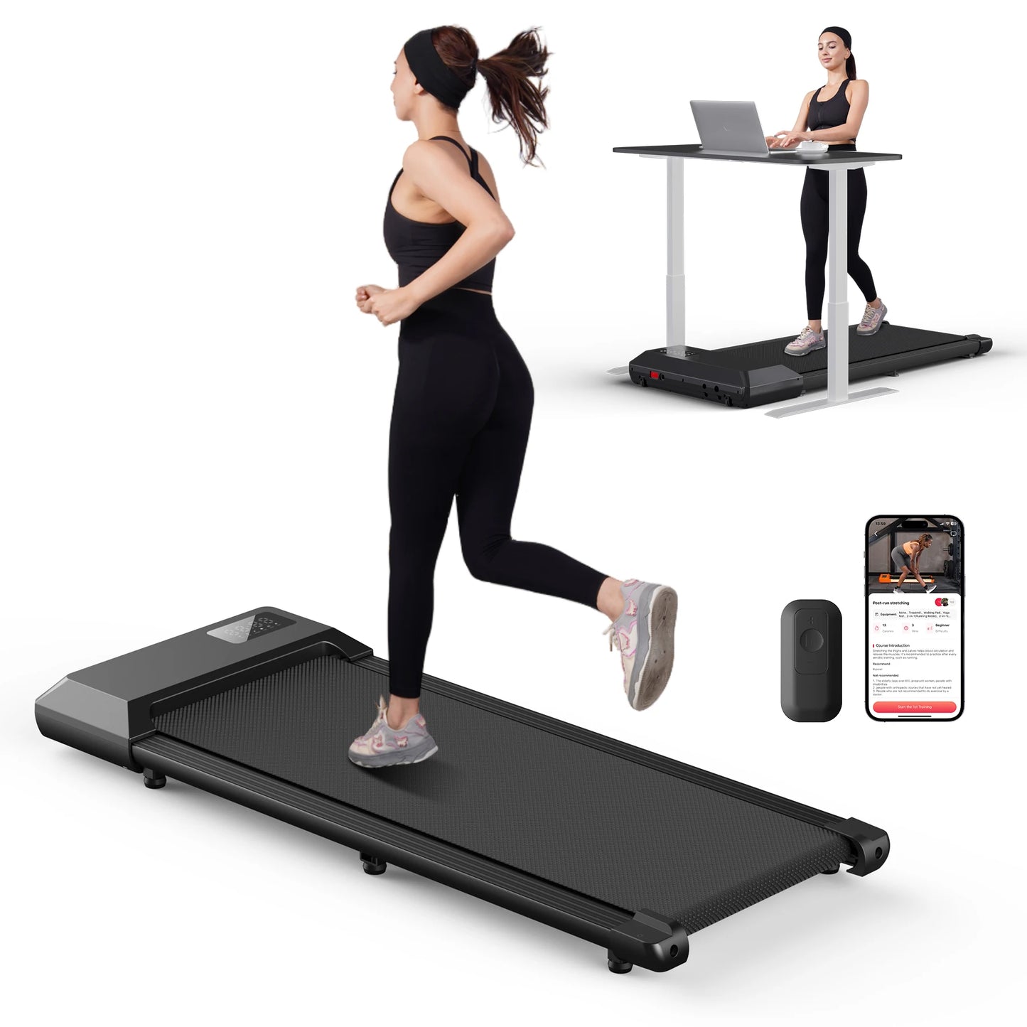 Superun Bluetooth Treadmill Walking Pad App Control Wireless Heart Rate