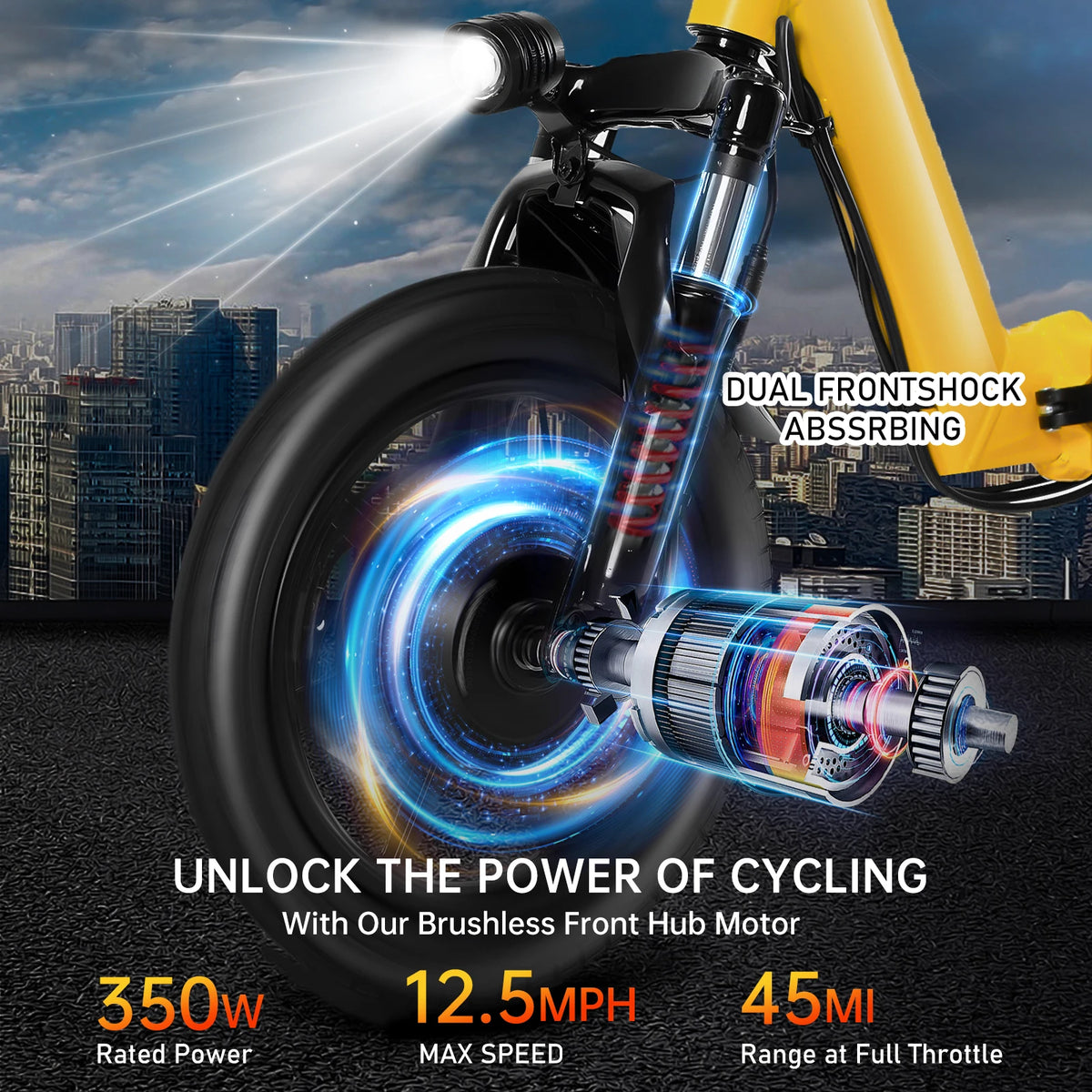 Peak 500W Brushless Folding Electric Trike With 480Wh Removable Battery