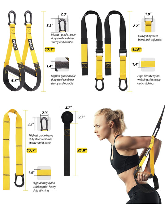 YFaz Suspension Resistance Training Kit With Adjustable Door Straps