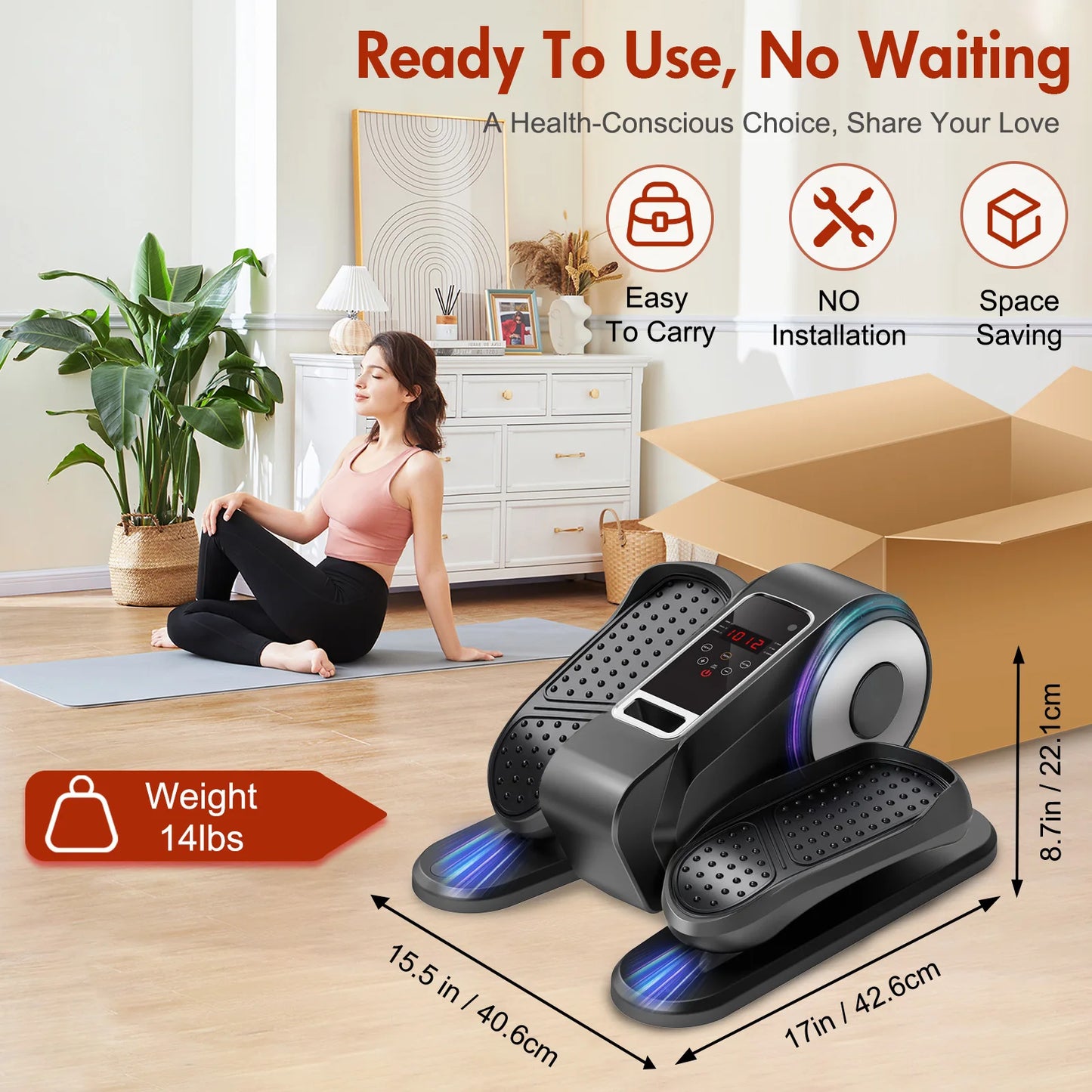 Gamewiu Under Desk Electric Elliptical Machine With Remote