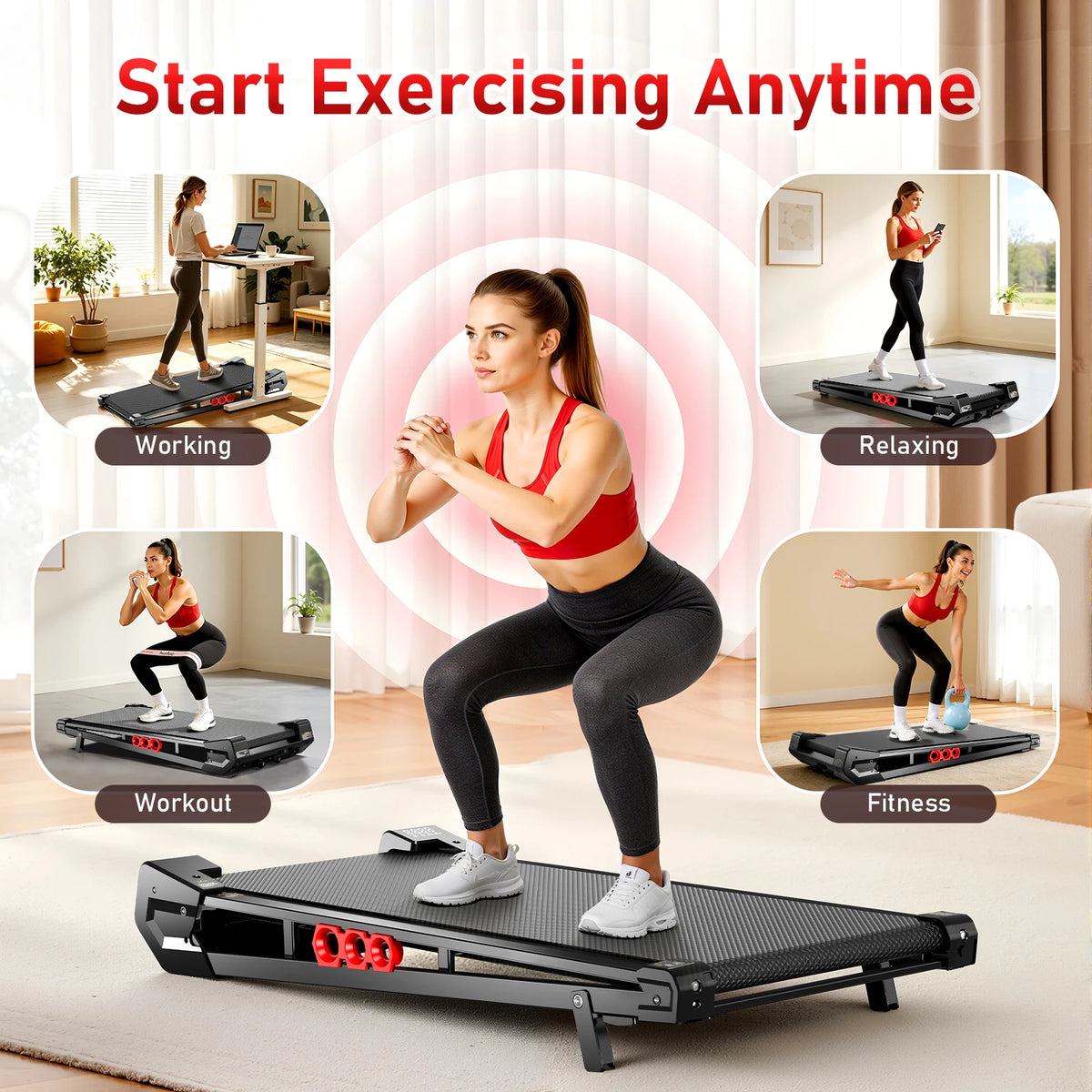 Akluer Vibration Walking Pad With Brushless Motor And Remote Control