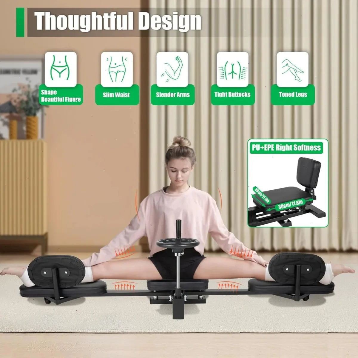 Adjustable Horizontal Splits Stretching Trainer For Home Leg Flexibility