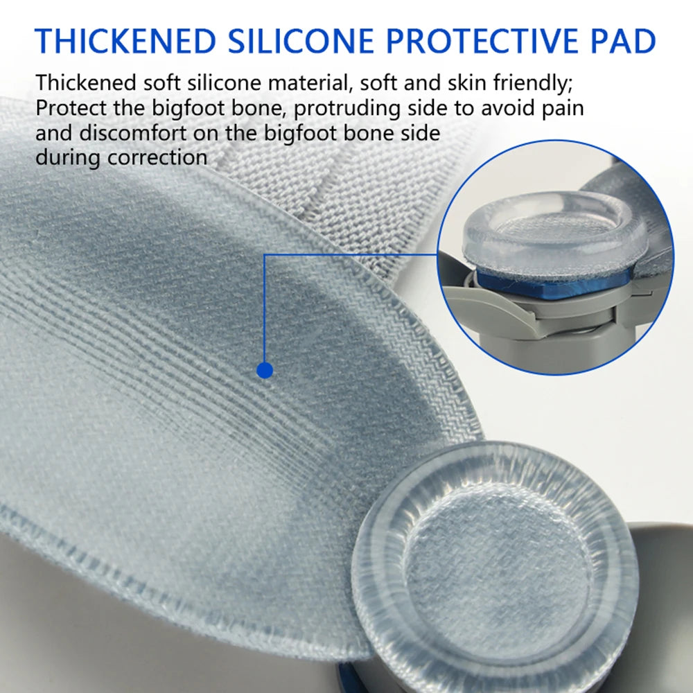 Pastsky Adjustable Silicone Toe Belt For Bunion Hallux Valgus Support