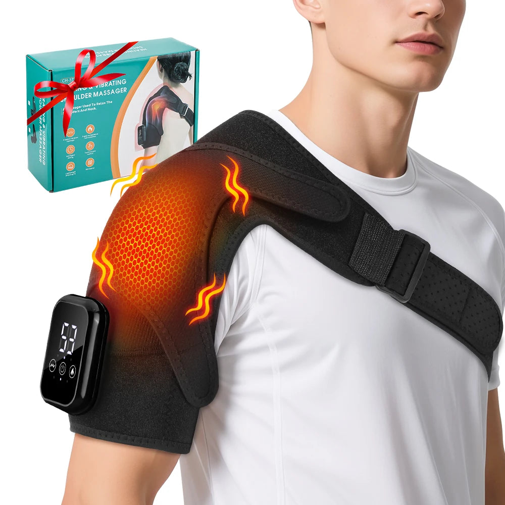 Pastsky Rechargeable Heated Shoulder Massager With Three Heat Settings