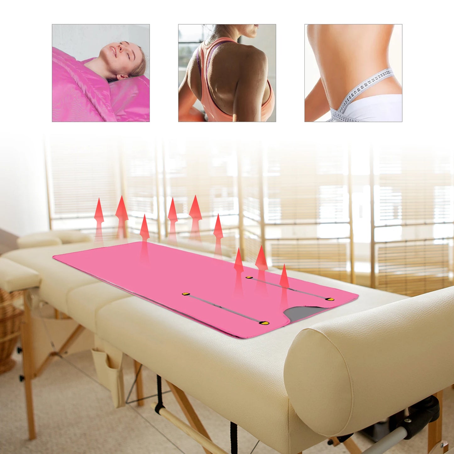 Portable Electric Sauna Blanket with Zipper for Home Spa Relaxation