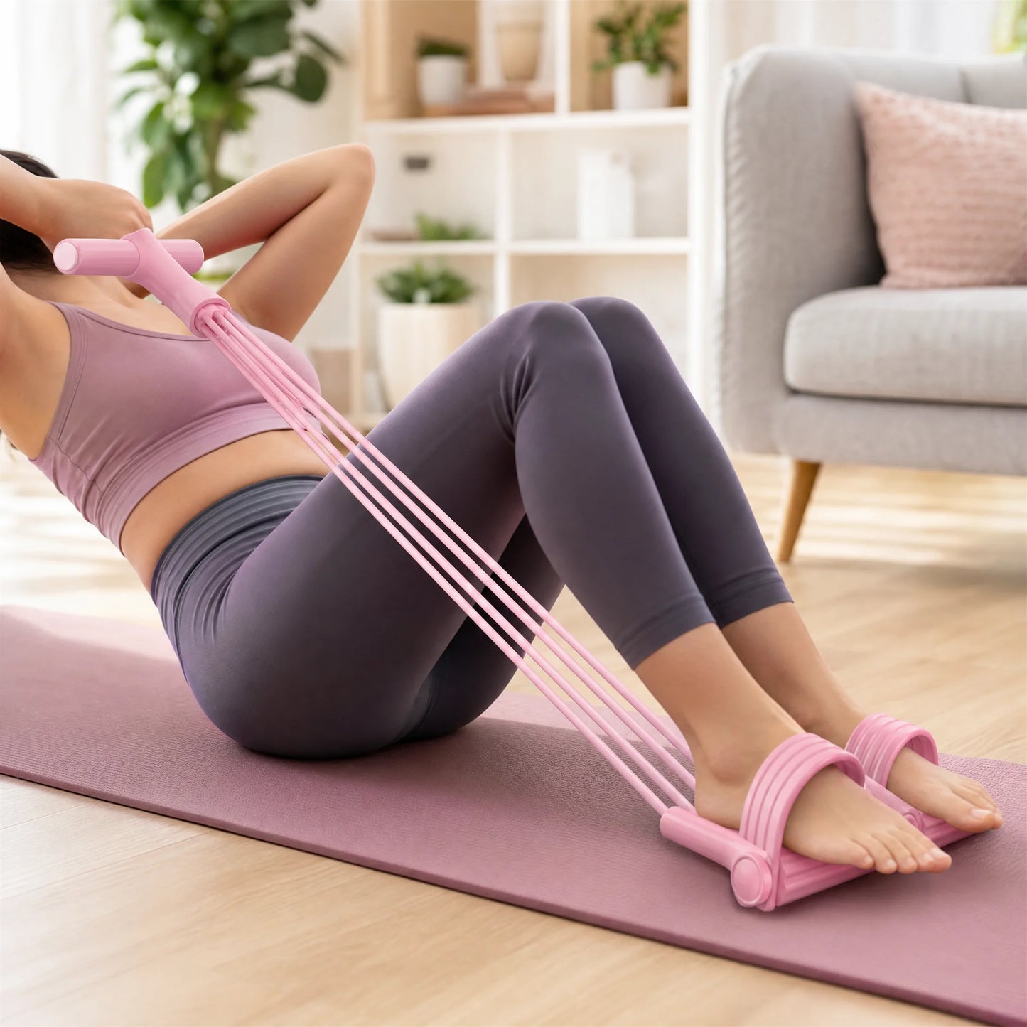 Resistance Band Trainer Home Sit Up Assistant Pull Rope