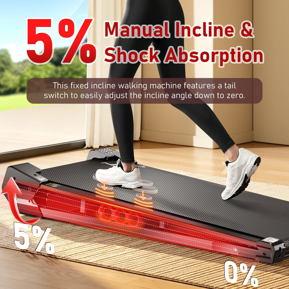 Akluer Vibration Walking Pad With Brushless Motor And Remote Control
