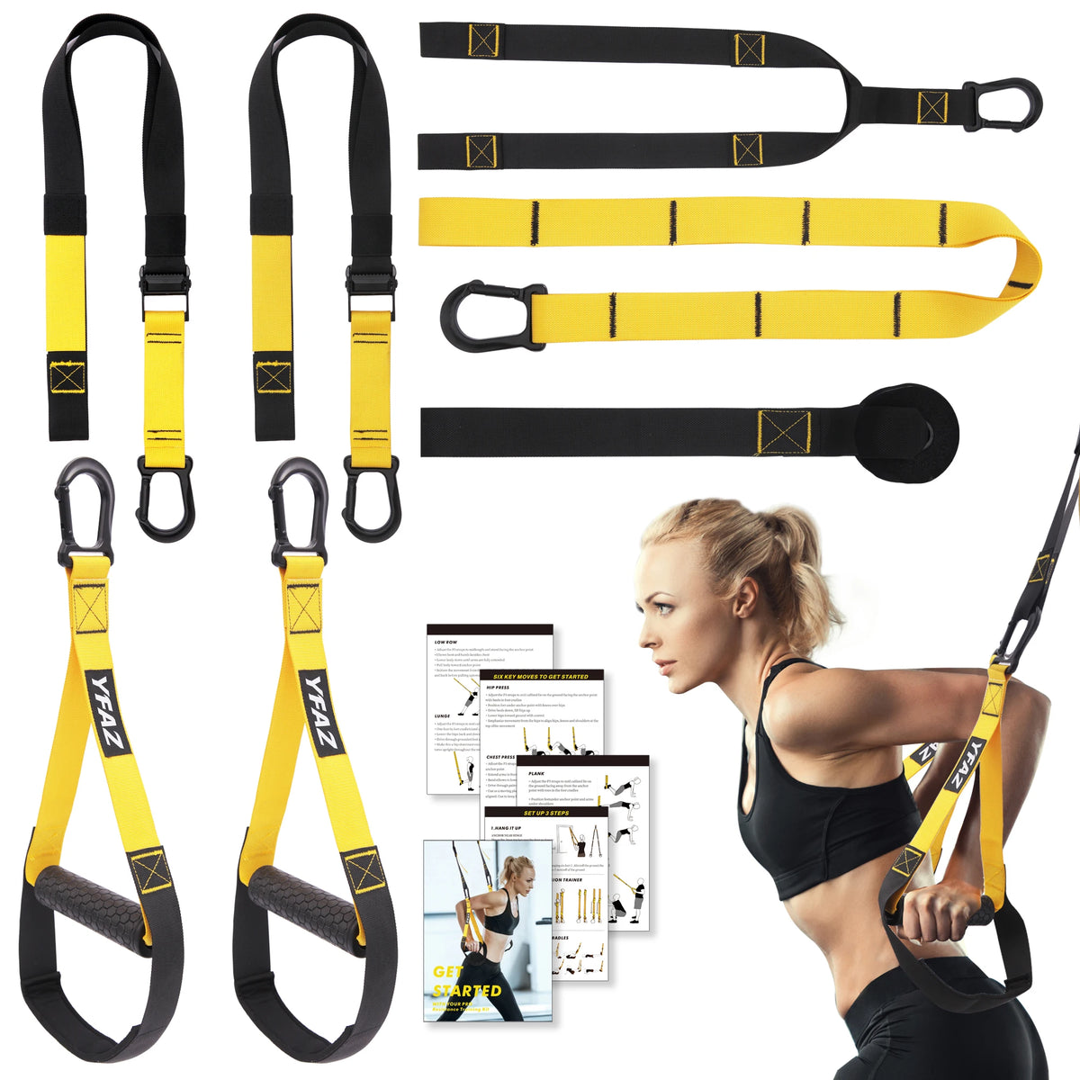YFaz Suspension Resistance Training Kit With Adjustable Door Straps
