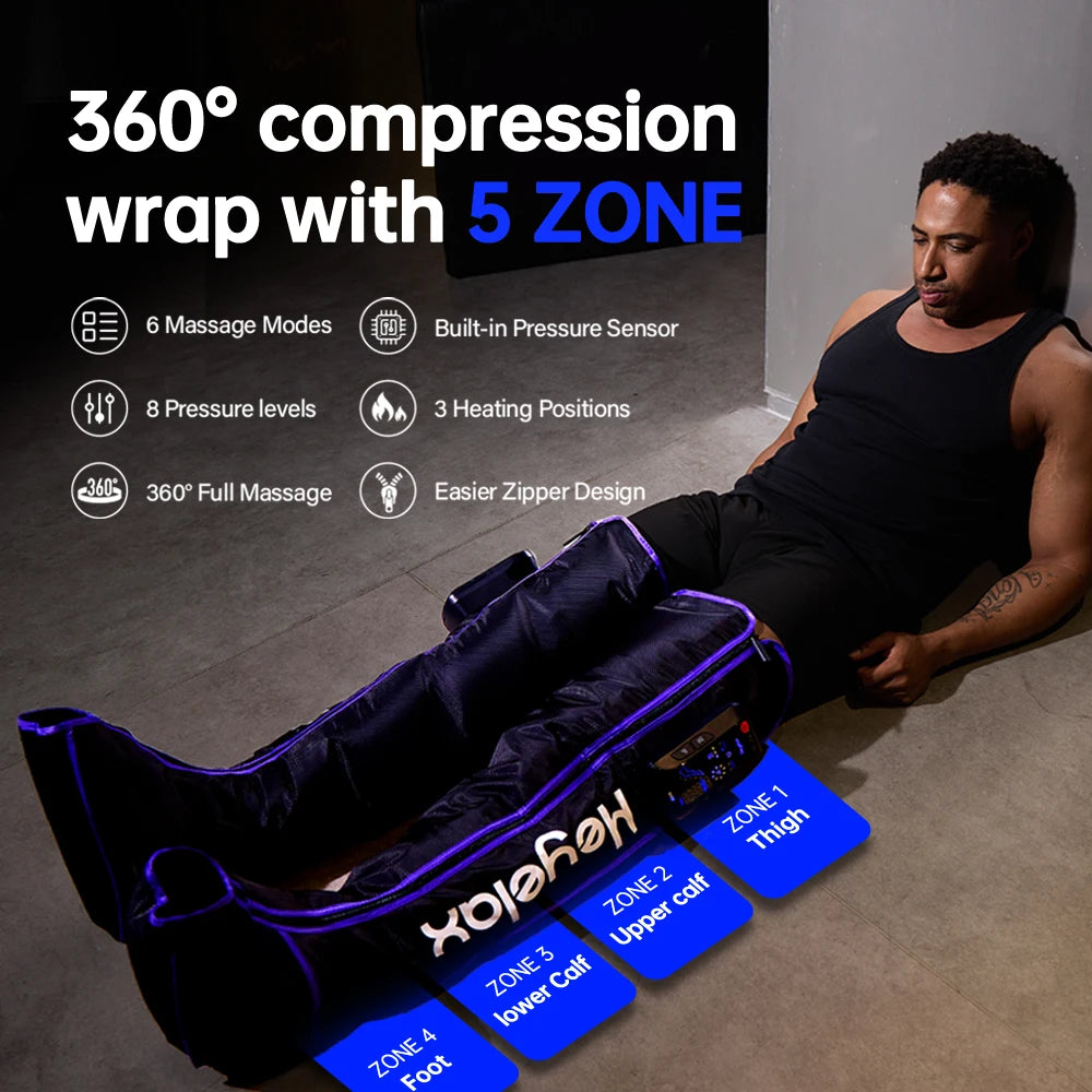 Heyelax Cordless Leg Compression Massager For Muscle Recovery