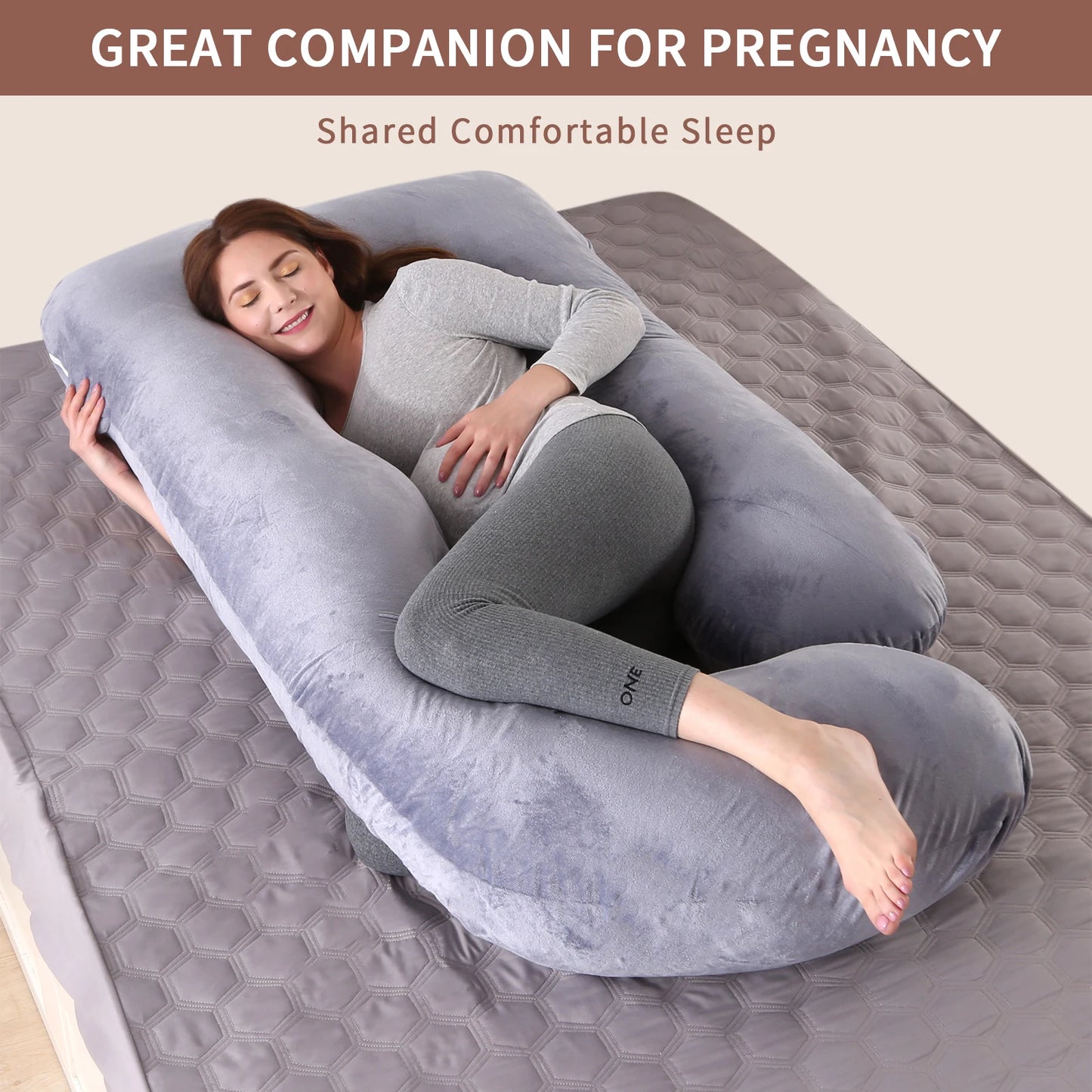 G Shaped Full Body Maternity Pillow With Memory Foam Support