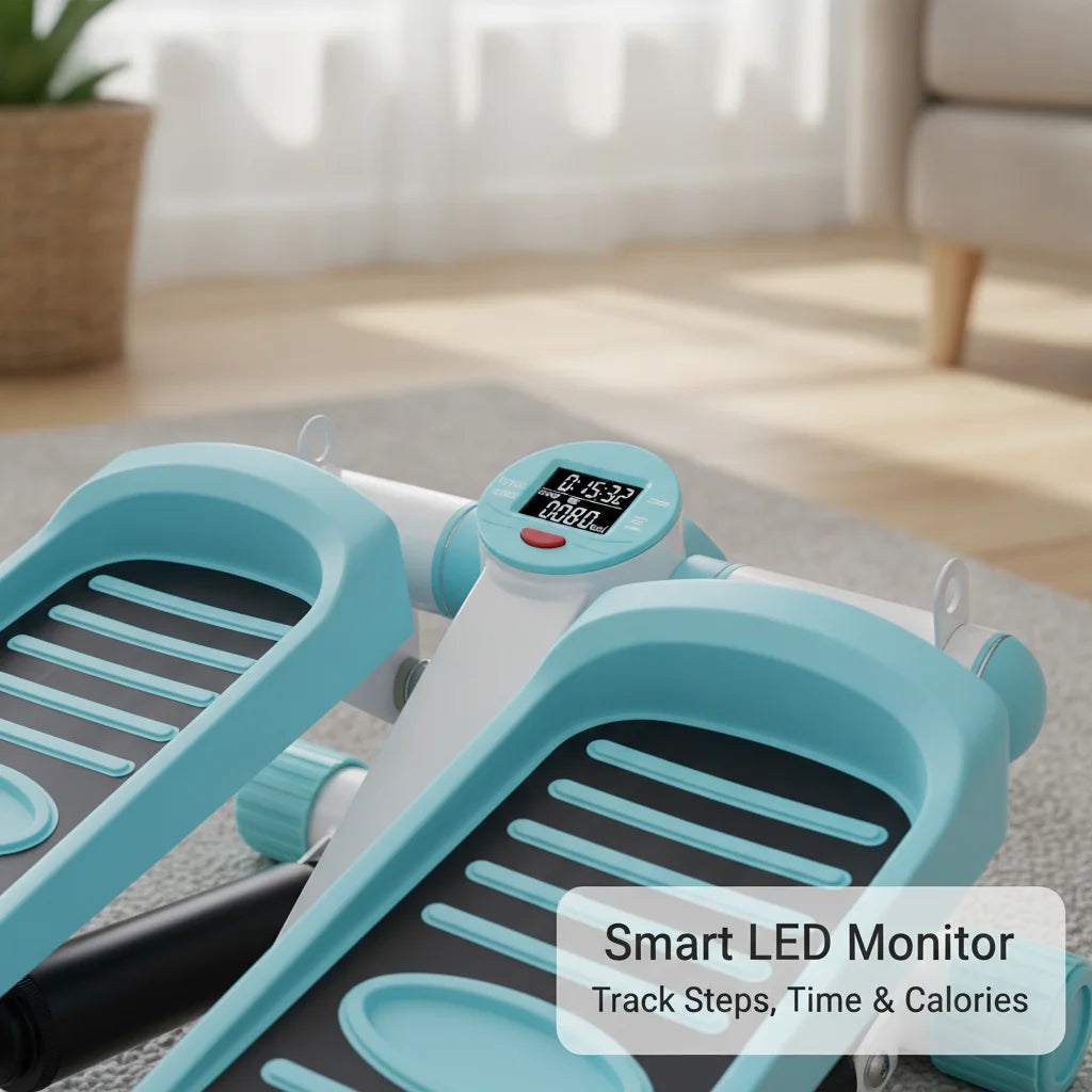 Adjustable Resistance Hydraulic Mini Stepper With LED Display For Exercise