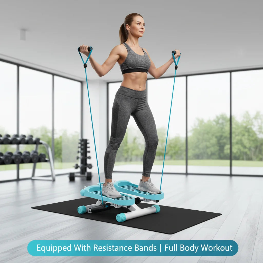 Adjustable Resistance Hydraulic Mini Stepper With LED Display For Exercise
