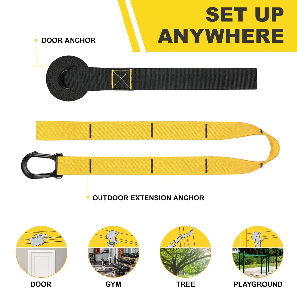 YFaz Suspension Resistance Training Kit With Adjustable Door Straps