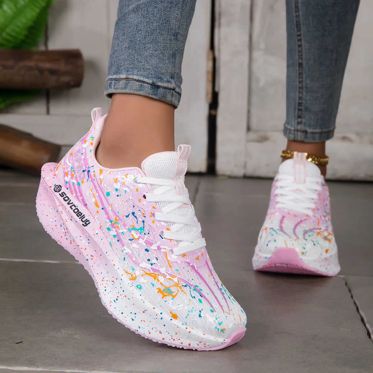 Women Lightweight Mesh Running Sneakers Breathable Athletic Walking Shoes