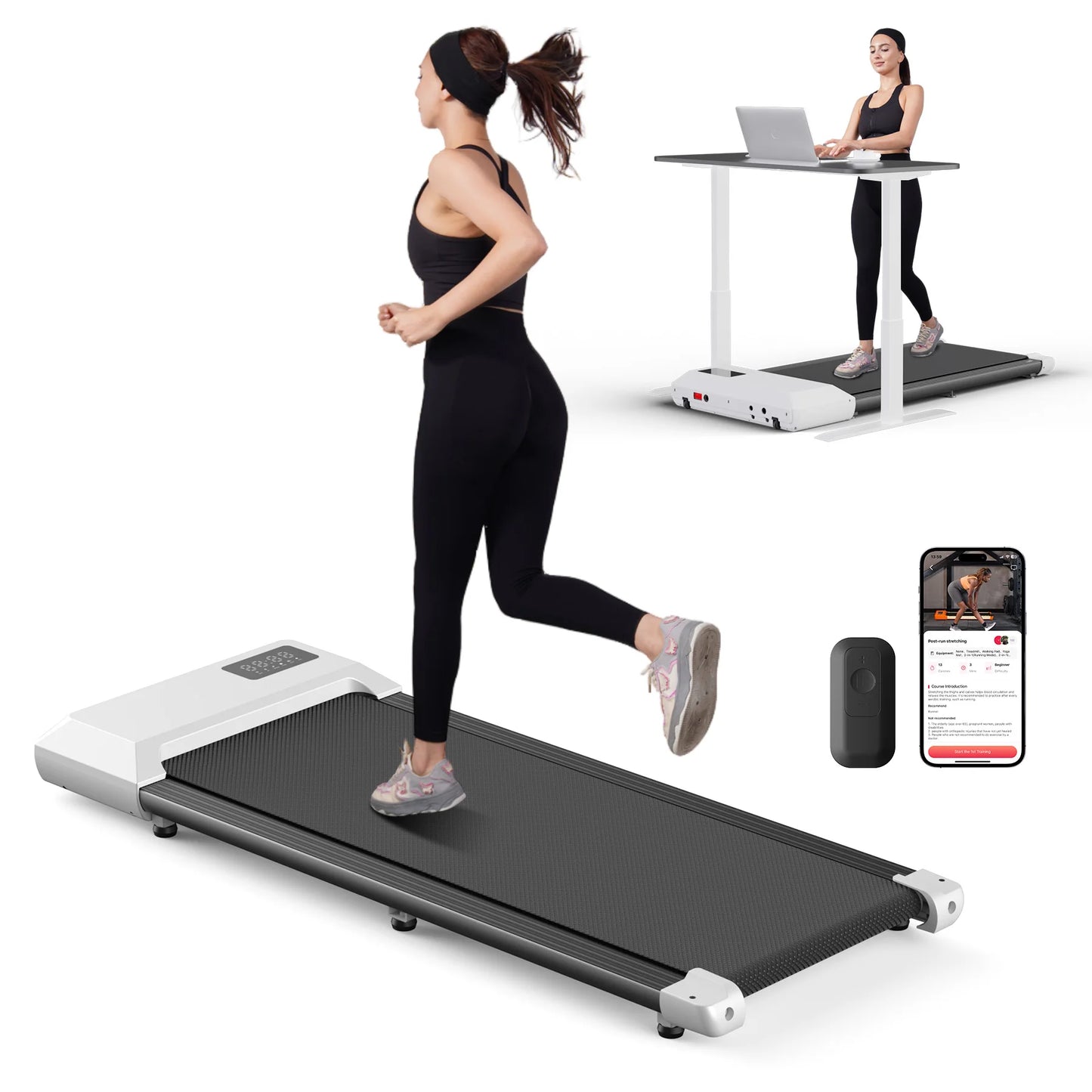 Superun Bluetooth Treadmill Walking Pad App Control Wireless Heart Rate