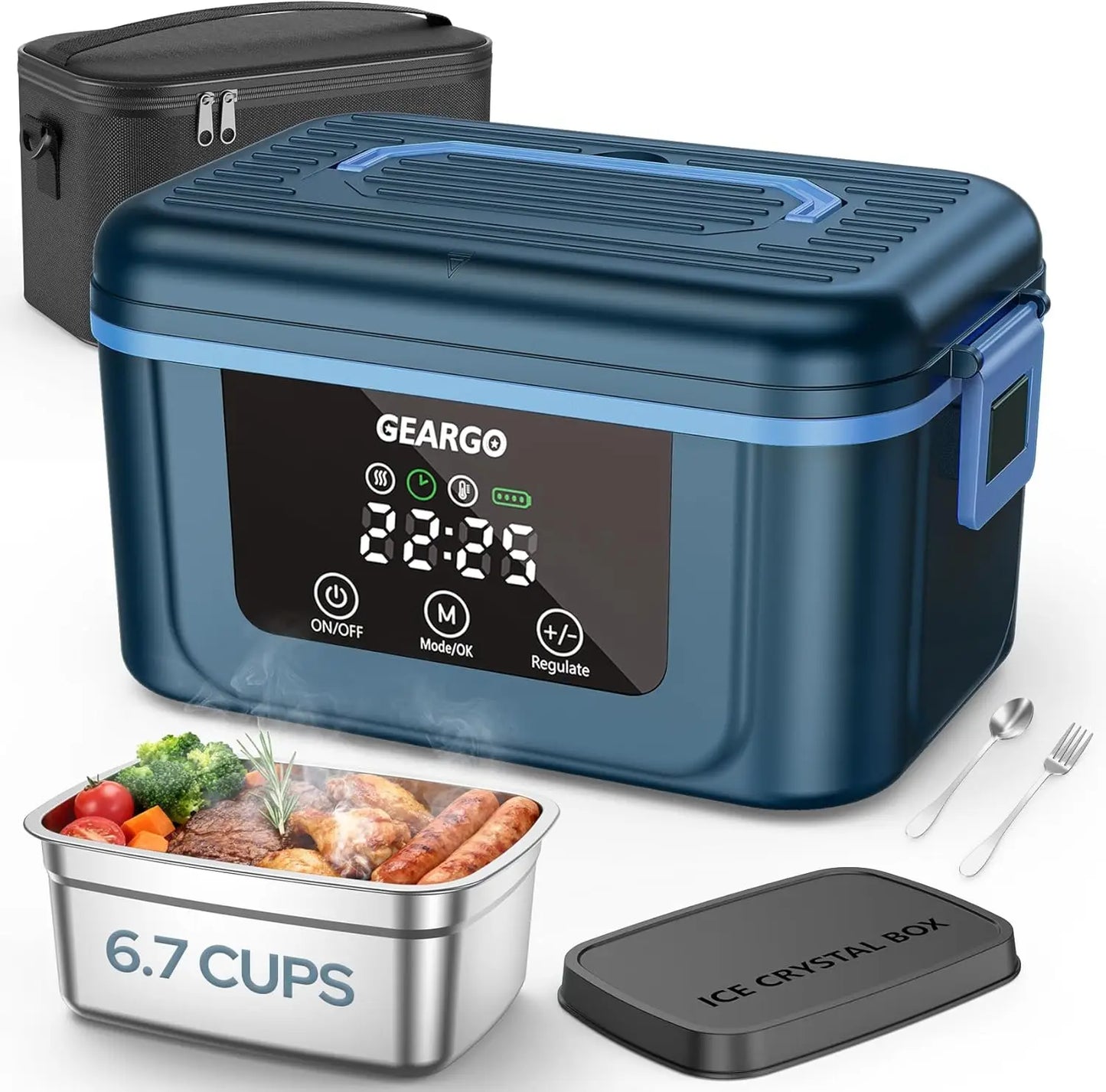 Cordless Electric Heated Lunch Box With Rechargeable Self Heating