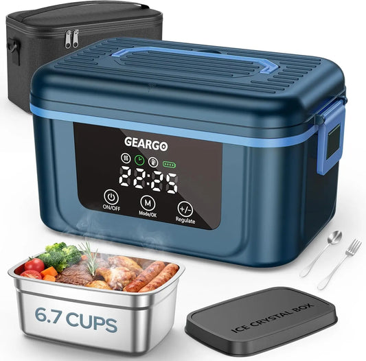 Cordless Electric Heated Lunch Box With Rechargeable Self Heating