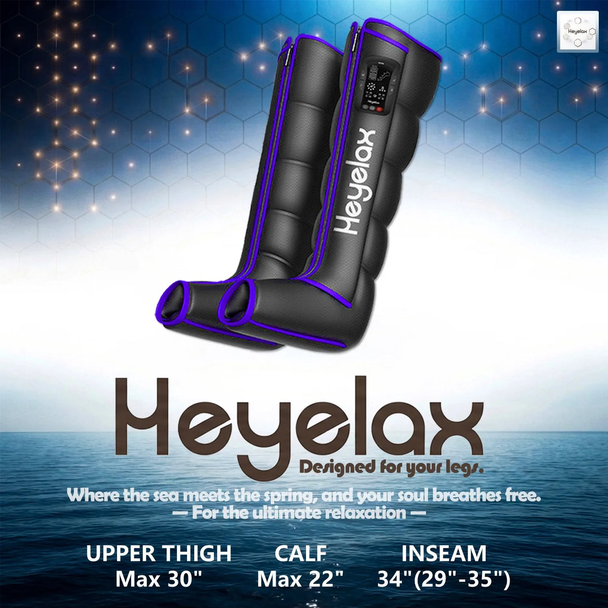 Heyelax Cordless Leg Compression Massager For Muscle Recovery