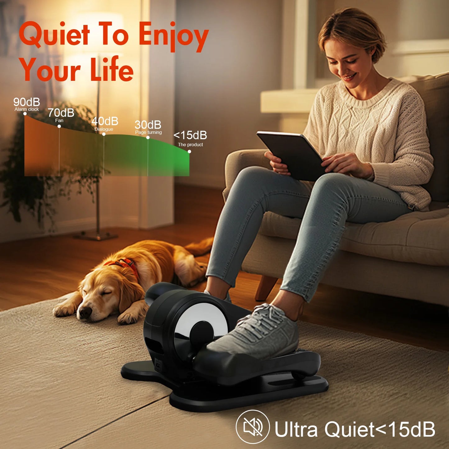 Gamewiu Under Desk Electric Elliptical Machine With Remote