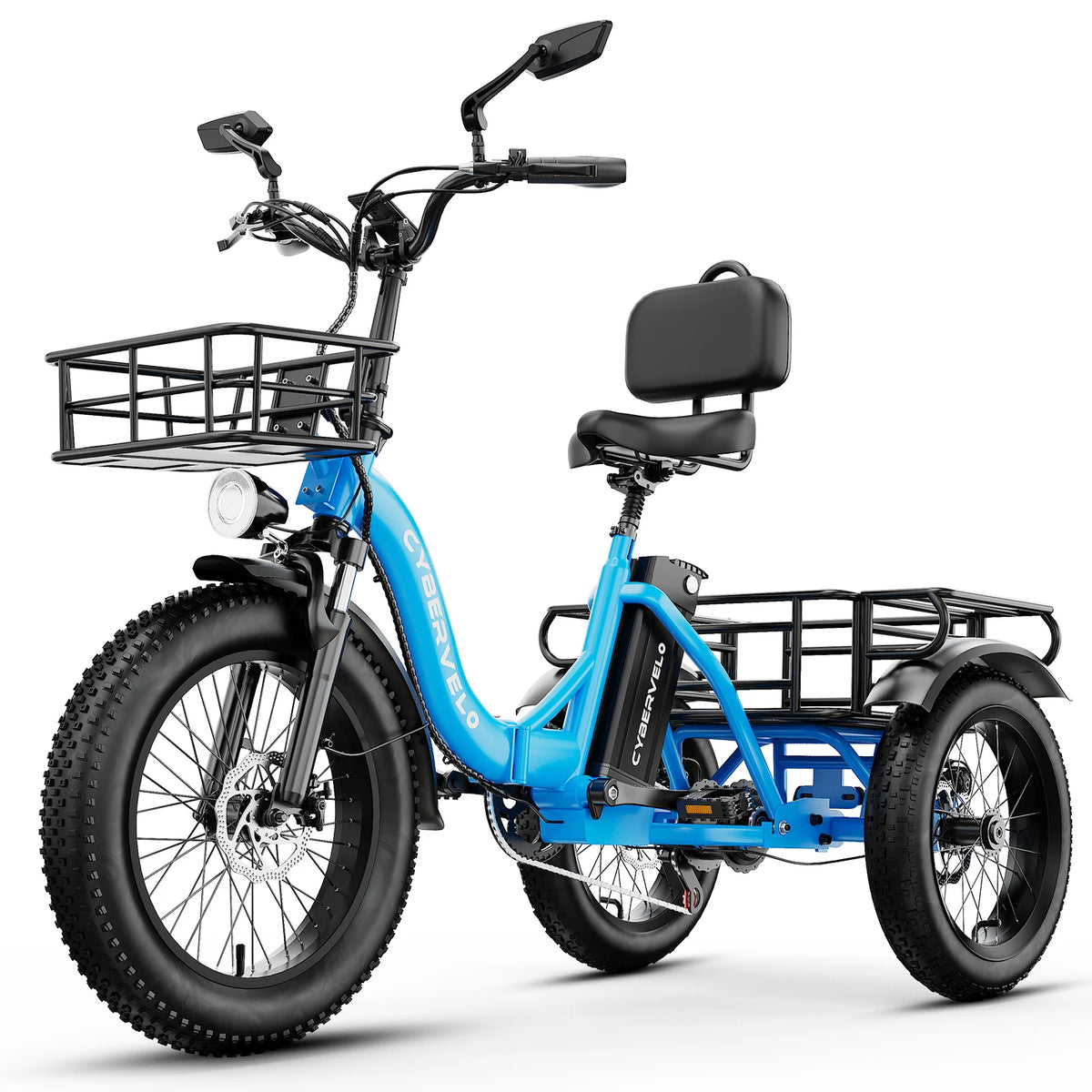 Cybervelo C16 Adult Folding Electric Tricycle With Fat Tires