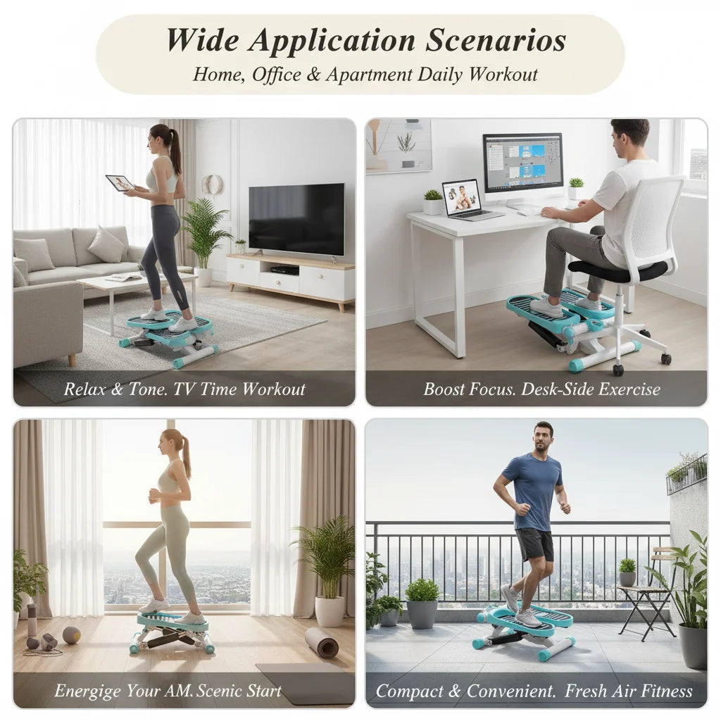 Adjustable Resistance Hydraulic Mini Stepper With LED Display For Exercise