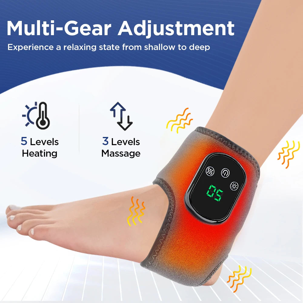 PASTSKY Electric Foot Massager With Heat Vibration Ankle Support