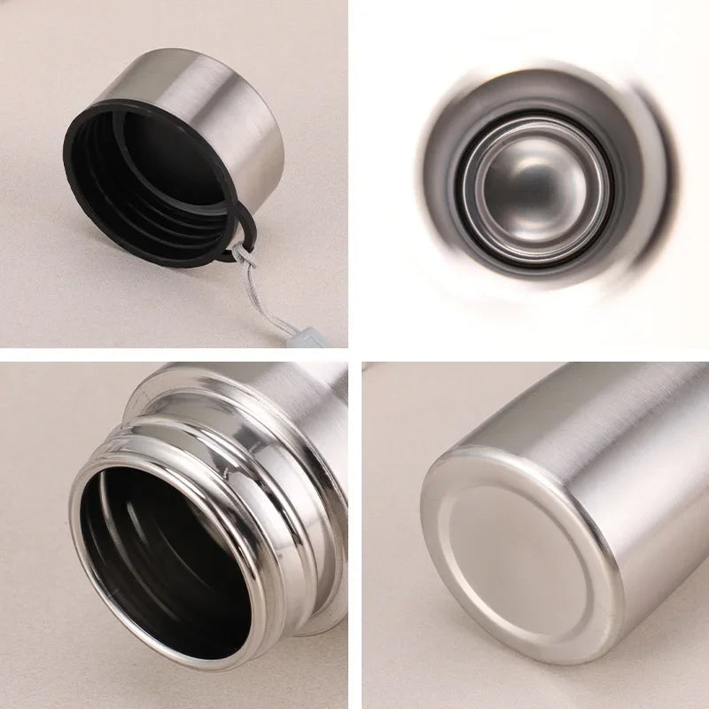 Stainless Steel Sport Water Bottle Rugged Flask For Camping